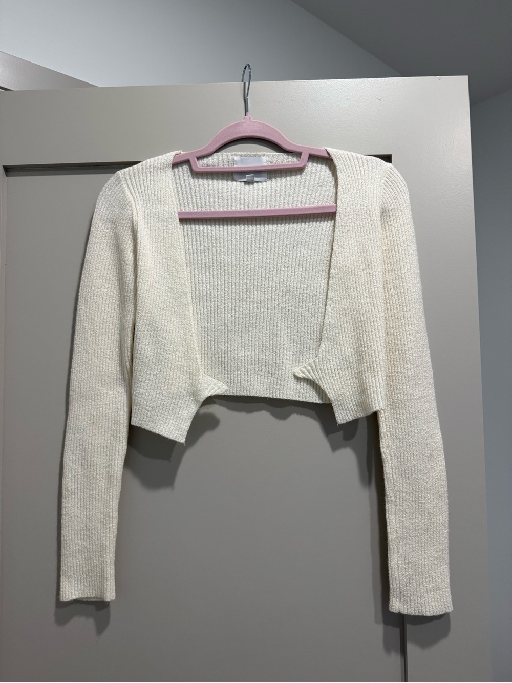 Skylar + Madison Cropped Open-Front Cardigan - Cream